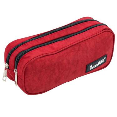 Imagem de Estojo Porta Objetos Escolar Pincéis 2 Compartimentos 22x10 - Interpon