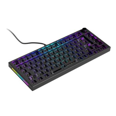 Imagem de Glorious Gaming GMMK PRO 75% Barebones Preto (apenas moldura) - Teclado mecânico modular para jogos, tamanho TKL (75%), moldura de 1,5 kg, RGB, totalmente personalizável, suporte para interruptor de 5