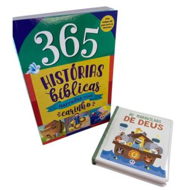 Imagem de Kit Combo Infantil Ilustrada 2 Livros bíblicos 1 365 historias Bíblica