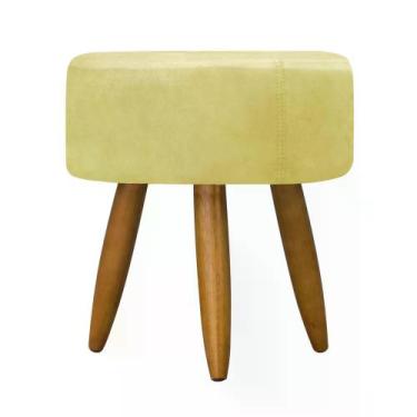 Imagem de Puff Decorativo Redondo Cappuccino - Divini, Amarelo