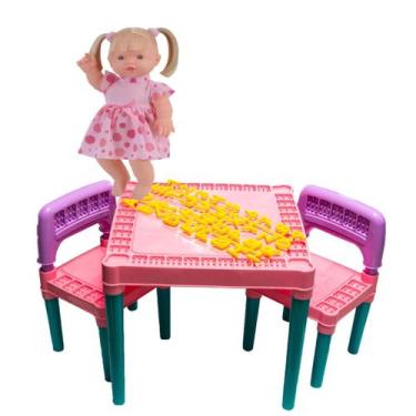 Imagem de Kit Mesa Atividades Tritec Menina + Boneca Elisi 30 Frases - Tritec e 