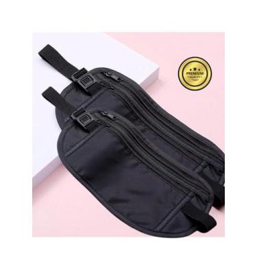 Imagem de Kit 02 Pochete bolsa de cintura Resistente  á água, Doleira Cinta Fitn