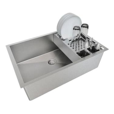 Imagem de Cuba 60x40 Pia Canal Calha Escorredor Lavanderia - Technox