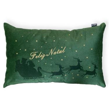 Imagem de Almofada Verde Retangular Natal 30x50cm - FASTLAR