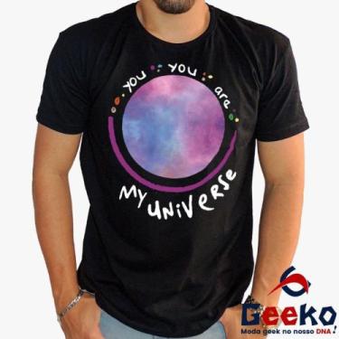 Imagem de Camiseta Coldplay 100% Algodão You You Are My Universe BTS Rock Altern