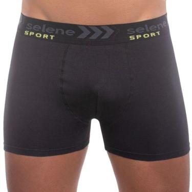 Imagem de Cueca boxer em algodão sport selene, P, Preto
