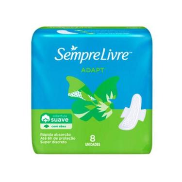 Imagem de Absorvente Dia e Noite Sempre Livre Adapt - com Abas 8 Unidades