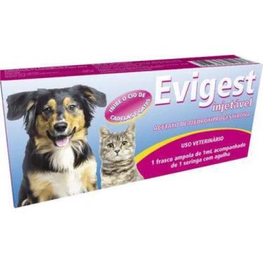 Imagem de Evigest Inibidor De Cio Cadelas E Gatas C/1ml -  Kit C/6 Un - Syntec
