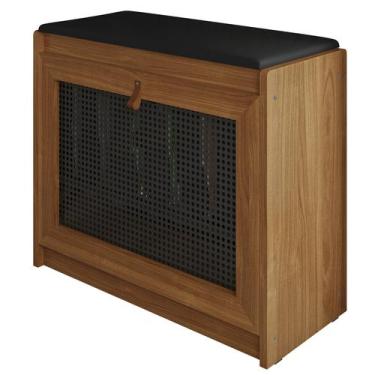 Imagem de Sapateira Banco Classic Retrô Para Hall De Entrada Quarto Madeira Maci