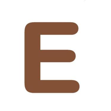 Imagem de Letras em EVA Alfabeto Marrom - 14cm - Extra Festas, E