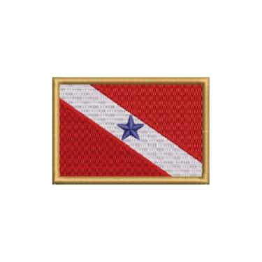Imagem de BE0001-001 Bandeira Pará Patch Bordado 7,5x5cm (D-Arquivo Matriz para bordar.)