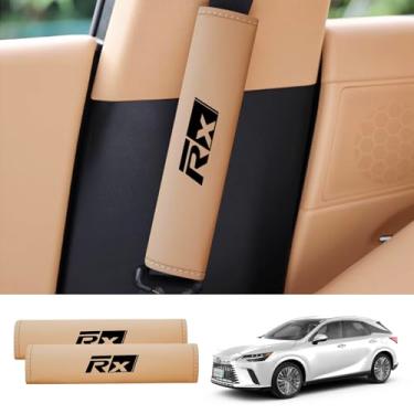 Imagem de Treesiche Almofada de ombro para cinto de segurança de couro Nappa, capa de cinto de segurança para Lexus RX 350 350h 500