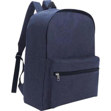 Imagem de Mochila Escolar Juvenil Adulto Lisa Básica Yepp MM9158, Azul Marinho