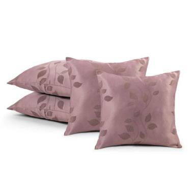 Imagem de Kit 04 Capas para Almofada em Jacquard Estampado 45cm x 45cm - Paulo C