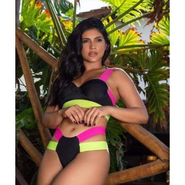 Imagem de Conjunto Biquini Neon Modelo Gringa Bojo Fio Duplo Forrado - Bea Store