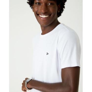 Imagem de Camiseta Masculina Manga Curta Malha Modal Malwee Ref. 86000, Branco, 