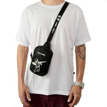 Imagem de Shoulder Bag Mini Bolsa Lateral Anjo Pega a Visão, Único, Preto