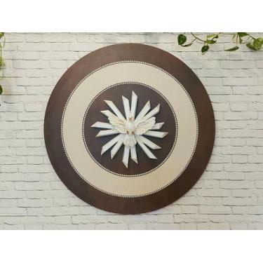 Imagem de Mandala divino espírito santo madeira artesanal - Produção própria 