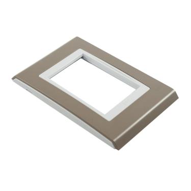 Imagem de Placa 4x2 3 posiçoes Refinatto Weg Argila e Branco