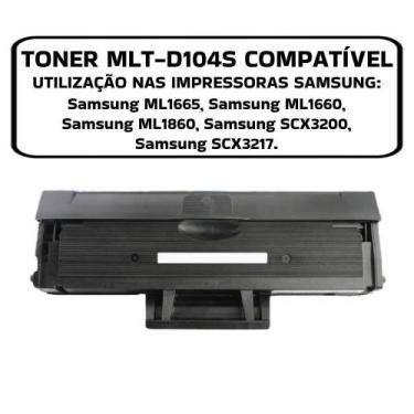 Imagem de Toner Compative D104 1665 Ml1665 1860 1865w Novo - Digital Qualy