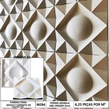 Imagem de Forma gesso 3d em abs 2mm gesso / cimento 3d in284 40x40cm - INNOVE3D