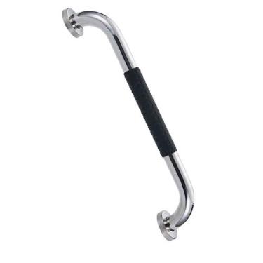 Imagem de Barra de Apoio 40cm Inox Suporte Antiderrapante Idoso Cadeirante Gesta