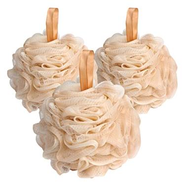 Imagem de Fishent Loofah - Bath Sponge, 3 Pack 60G Large Shower Mesh Ball Soft Pouf Body Scrubber, Shower Loofah Fits for All Skin Types