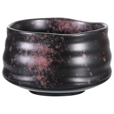 Imagem de HARFINGTON Tigela Matcha Japonesa Chawan Matcha Tigela de Chá Artesanal Xícara de Chá Verde Matcha Cerâmica Cerimonial para Cerimônia do Chá, Preta