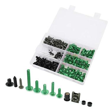 Imagem de Parafusos de Carenagem para Para-brisa de Motocicleta, Kit de Parafusos M5 M6, Resistente, Material de Alumínio Abs, Várias Cores, Acessórios para Motocicleta (Verde)