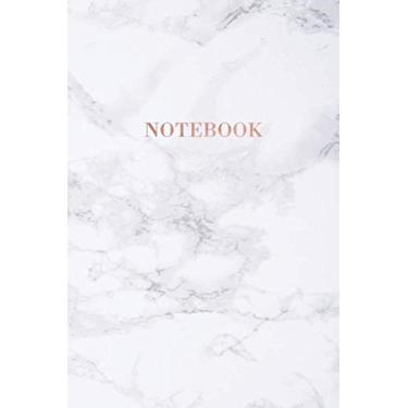 Imagem de Notebook: Executive White Marble and Faux Rose Gold - Dotted Bullet Grid Journal (6 x 9 inches) - 120 Dot Pages