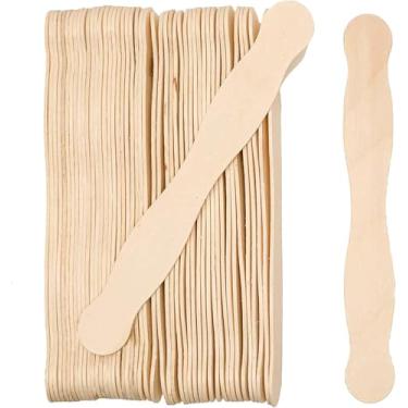 Imagem de Woodpeckers Alças De Ventilador De Madeira De 8 ", Programas De Casamento Ou Mistura De Tinta, Pacote 50, Palitos De Picolé Artesanais Jumbo Para Pás De Lance De Leilão, Hastes Planas Onduladas De Mad