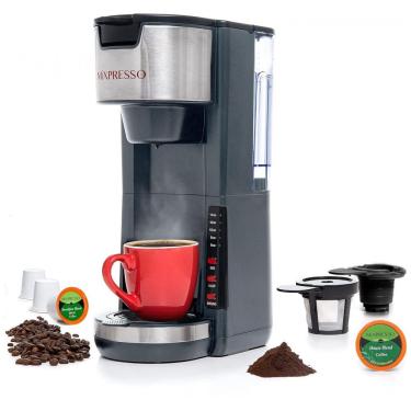 Imagem de Cafeteira Elétrica Expresso 2 em 1 Compatível com Café Moído, 110v, MIXPRESSO, Preto