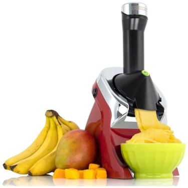 Imagem de Máquina de Sorvete Elétrica Automática com Livro de Receitas, 200W, YONANAS 988RD, Vermelho