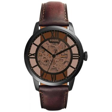 Imagem de Relógio Masculino de Quartzo Automático, com Pulseira de Couro, FOSSIL ME3098, Marrom
