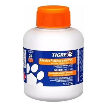 Imagem de cola para tubos canos e conexoes pvc tigre 175 gramas com pincel