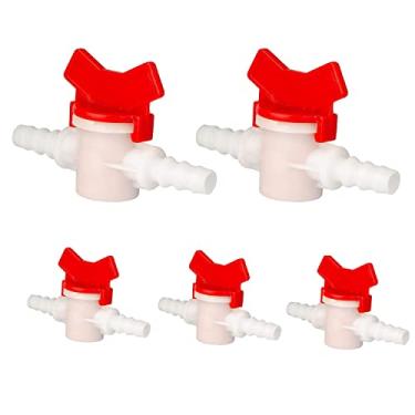 Imagem de JENSWILL Pacote com 2 Válvula de Esfera Farpada 5/40.6 cm OD Interruptor de Desligamento de Válvula Esfera em Linha com Mangueira para Irrigação por Gotejamento e Aquários Agricultura Jardim