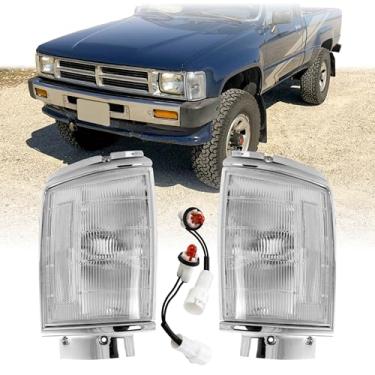 Imagem de Luz de canto para caminhonete USR 87-88 LN80 - Par de lâmpadas de estacionamento dianteiras (esquerda + direita) - compatível com Toyota Pick Up 4WD 4x4 caminhões 1987-1988 somente todos os modelos