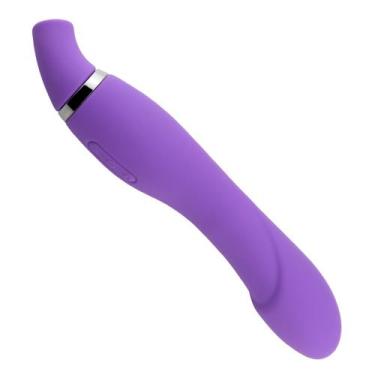 Imagem de Sugador de Clitóris Duplo com Vibrador Feminino Estimulador 12 modos V