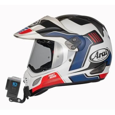 Imagem de ARAI Tour Cross 3 Kits de suporte de queixo de motocicleta de alumínio personalizado para GoPro e Insta360 Etc. Câmera de ação com almofadas adesivas e suporte de gancho J