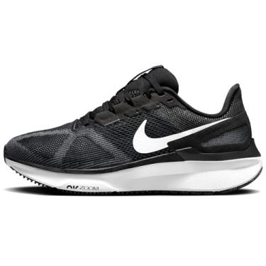 Imagem de Nike Structure 25 Tênis de corrida feminino (extra largo) (FN7996-001, preto/cinza escuro fumê e branco), Preto/cinza escuro fumê e branco, 38