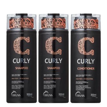 Imagem de Truss Curly Kit 2 Shampoo e 1 Condicionador 300ml