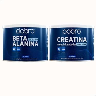 Imagem de Combo Suplementos, Creatina Monohidratada 150g (50 doses) e Beta Alanina 150g (75 doses), 100% Pura