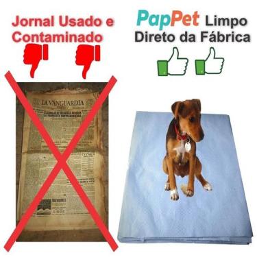 Imagem de Papel Jornal Tapete Pet Biodegradável Limpo Absorvente 60x60 cm 250 un