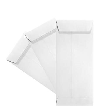 Imagem de Envelopes 500 Cashier Depot #11 Policy (extremidade aberta), 10,8 cm x 27,5 cm, resistente 10,9 kg, branco, aba de chiclete (500 envelopes)
