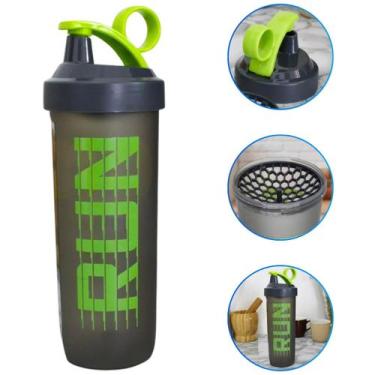 Imagem de Coqueteleira Academia Shaker Shakeira Garrafa Fitness C/ Rede 740ml - 