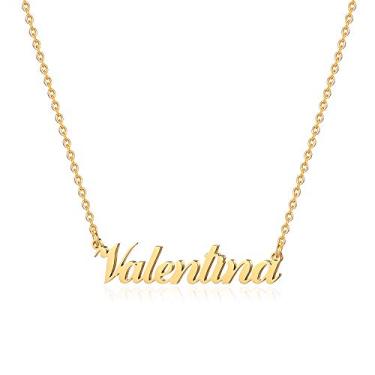 Imagem de Hidepoo Colar com nome personalizado – Colar com pingente de nome de aço inoxidável, corrente delicada com nome de letra, joias personalizadas, presentes para mulheres, Metal