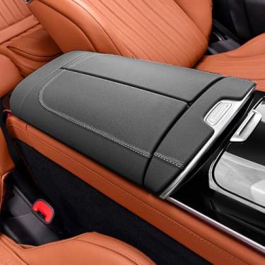 Imagem de MbenRundy Capa de apoio de braço para console central de couro para carro, protetor de caixa de armazenamento para Mercedes-Benz S Class W223 2021-2025 S450 S500 S560 S580 S63 AMG S580e Acessórios