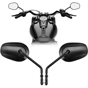 Imagem de Espelhos retrovisores pretos em gota de 8 mm para Harley Touring/Street Glide/Road Glide/Road King/Electra Glide/Tri Glide Freewheeler/Street XG500 XG750/Sportster XL883/1200/Softail Street Bob/Low