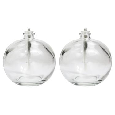 Imagem de Luminária Redonda Vidro Lamparina Para Mesa de Jantar 2 Unidades