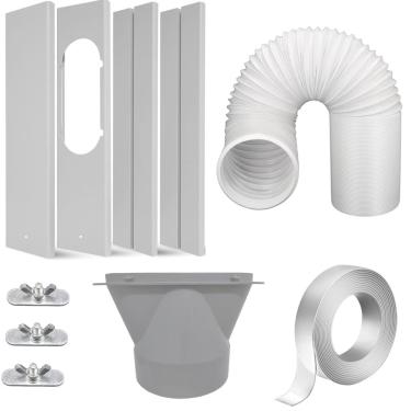 Imagem de Kit de janela de ar condicionado portátil com mangueira de escape de 13 cm
